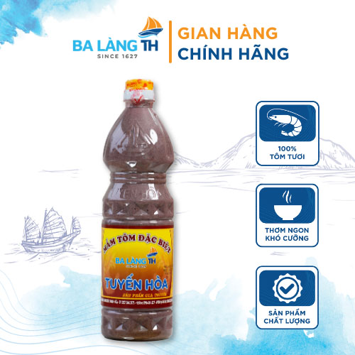 Mắm Tôm Đặc Biệt Ba Làng TH Tuyến Hòa 950gr
