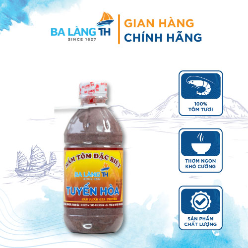 Mắm Tôm Đặc Biệt Ba Làng TH Tuyến Hòa 550gr