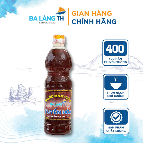 Nước Mắm Chắt Cá Cơm Ba Làng TH 400 Năm Truyền Thống 800ml